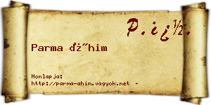 Parma Áhim névjegykártya